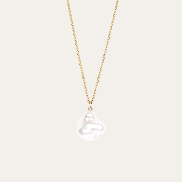 Calypso Keshi Pearl Necklace 9ct Gold