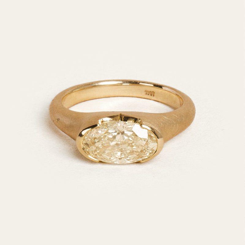 Celeste 1.72ct Oval Yellow Diamond Solitaire - 18ct Gold