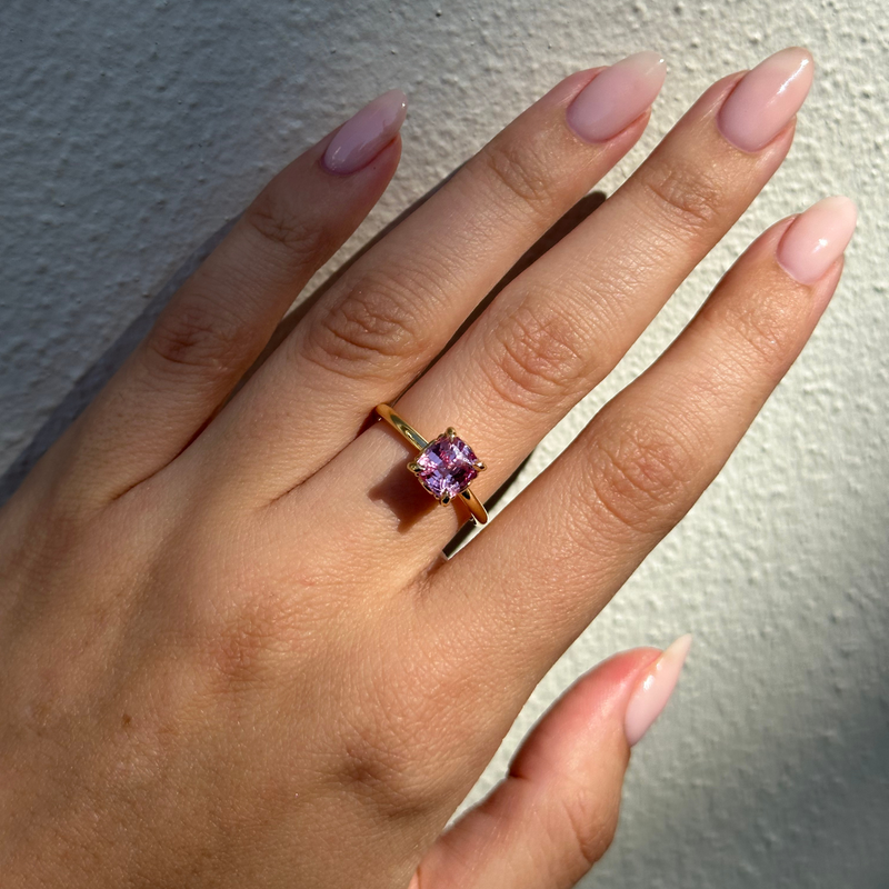 Seraphina Solitaire with 2.04ct Hot Pink Sapphire - 18ct Gold