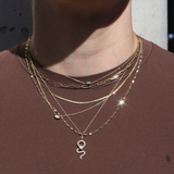 Mini Herringbone Chain - 14ct Gold