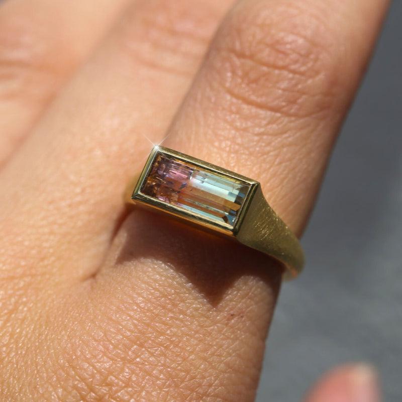 Nico Ring with 2.17ct Watermelon Tourmaline - 18ct Gold