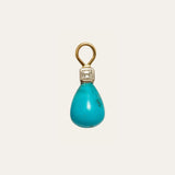 Juicy Drop with Small Turquoise & Diamond - 9ct Gold