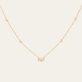 Cyrene Oval Diamond Necklace - 18ct Gold