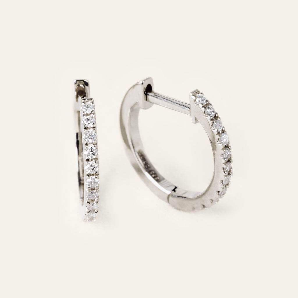 Baby earrings white gold diamond on sale