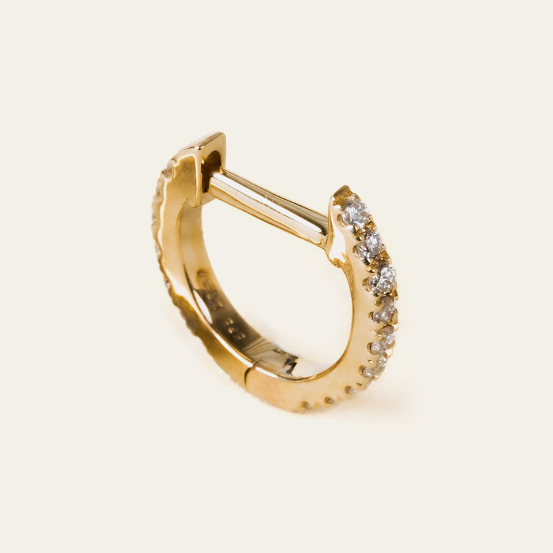 Tiny gold diamond hoop 2025 earrings