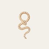 Diamond Snake Drop Charm - 14ct Gold