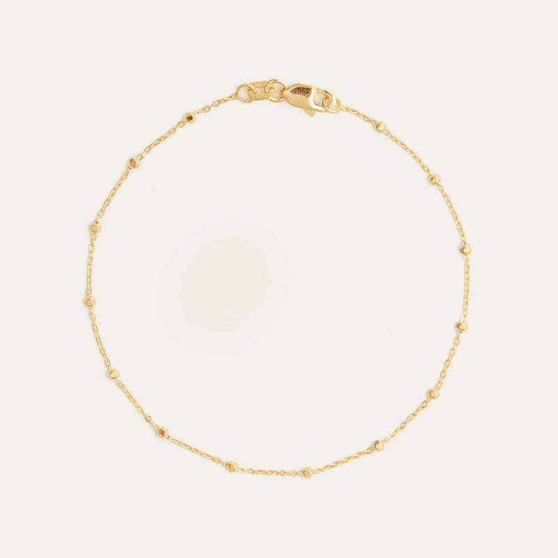 Disco Chain Bracelet - 14ct Gold