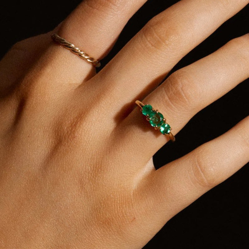 Emerald stone 2025 in gold ring