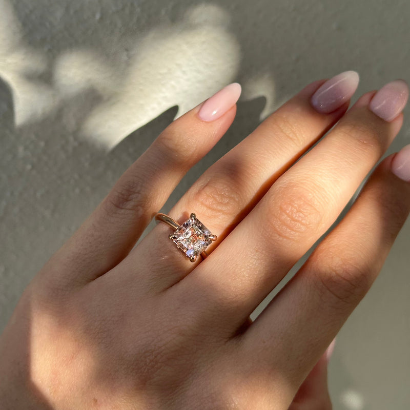 Peaches with Asscher Cut Morganite - 18ct Rose Gold