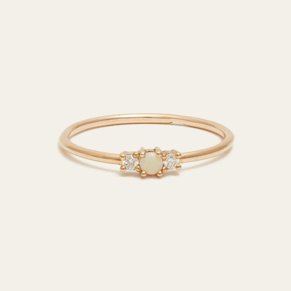 Jupiter Opal And Diamond Ring - 9ct Gold