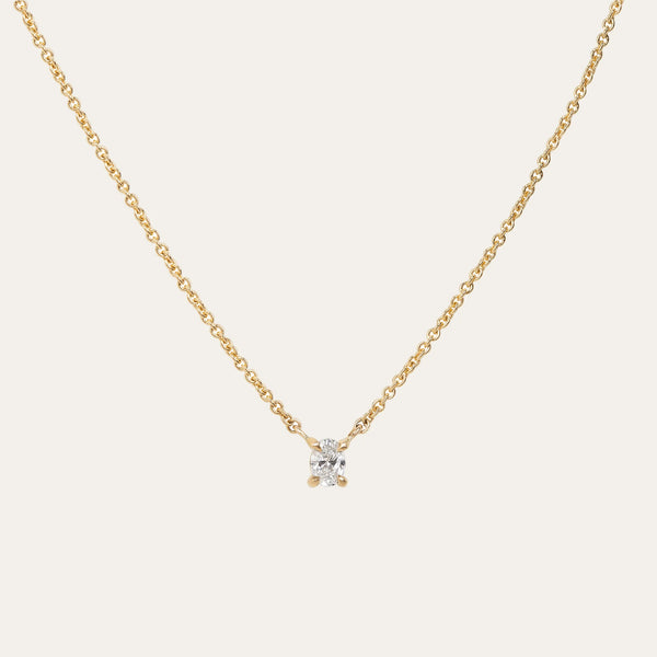 Lux Oval Diamond Necklace