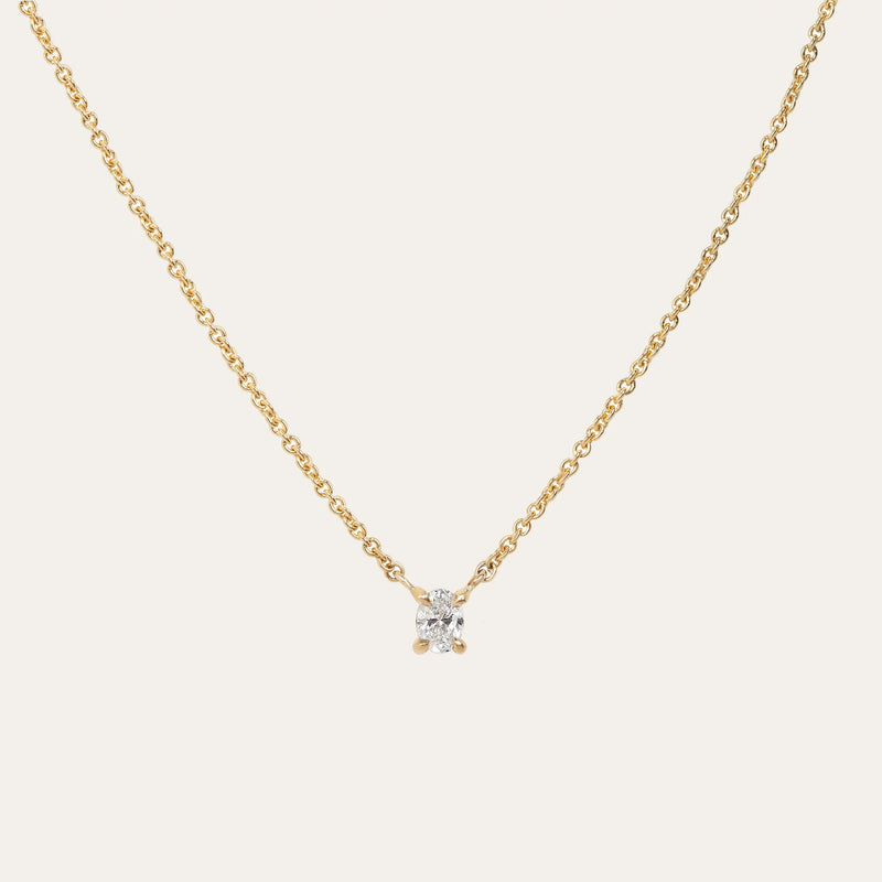 Lux Oval Diamond Necklace