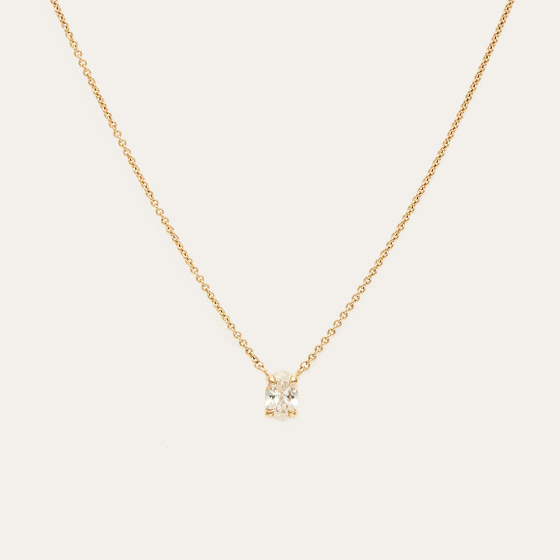 Lux Oval Diamond Necklace