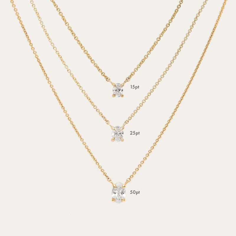 Lux Oval Diamond Necklace