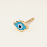Marquise Evil Eye Stud - 14ct Gold