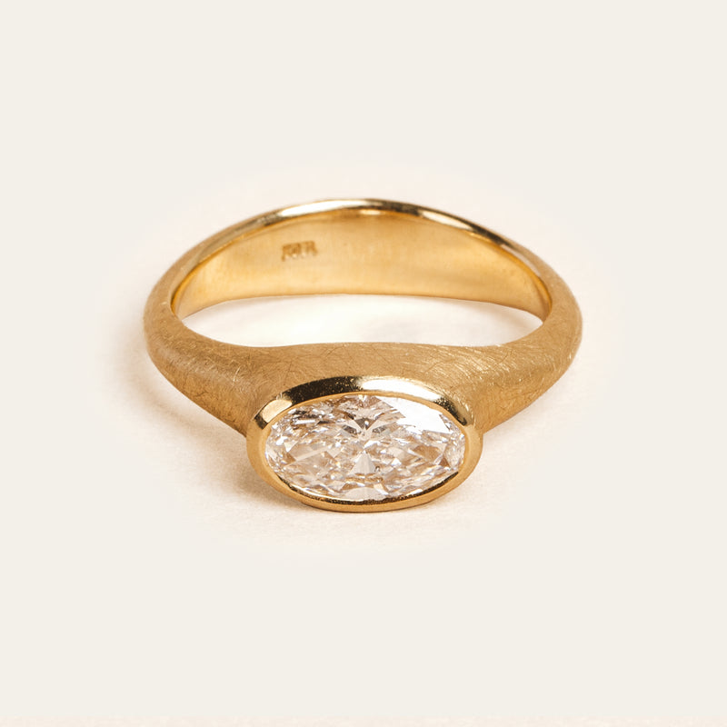 Men's Wave Ring in Yellow Gold | KLENOTA