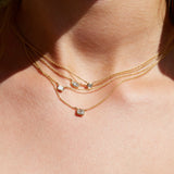 Orb Emerald Cut Diamond Necklace