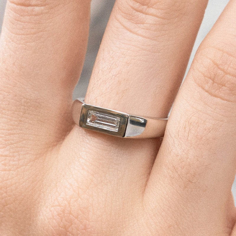 Orion 0.36ct Baguette Diamond Ring Polished Platinum By Baby