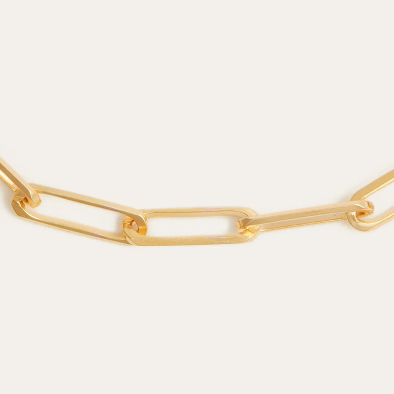 Baby Gold Grand Initial Paper Clip Bracelet