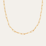 Paperclip Chain Necklace - 9ct Gold