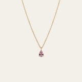 Roxy Necklace with Pear Shape Pink Sapphire - 18ct Gold