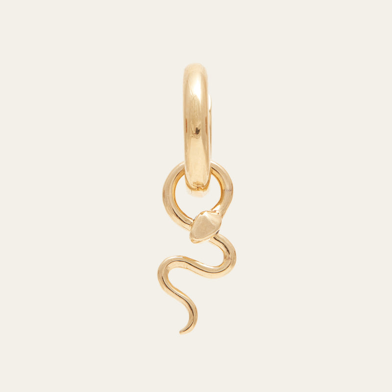 Gold Snake Drop Charm
