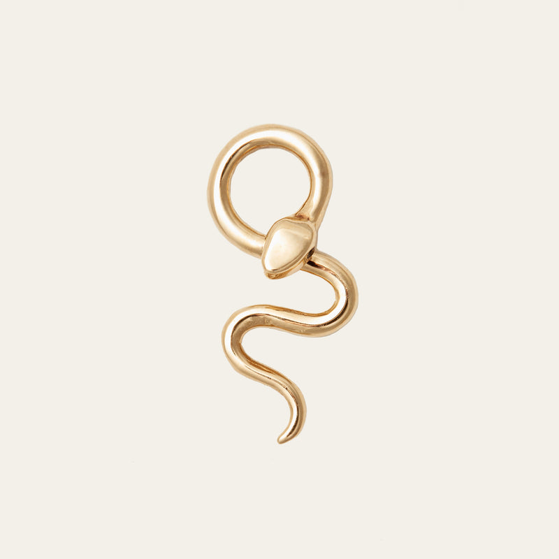 Gold Snake Drop Charm