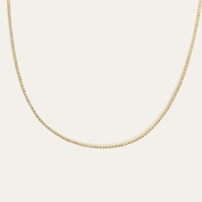Spirit Diamond Tennis Necklace - 14ct Gold