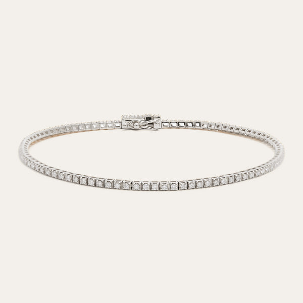 Spirit Diamond Tennis Bracelet - 14ct White Gold