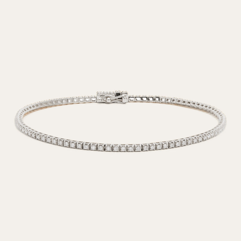 Spirit Diamond Tennis Bracelet - 14ct White Gold