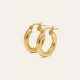 Chunky Tube Hoops Extra Small - 9ct Gold