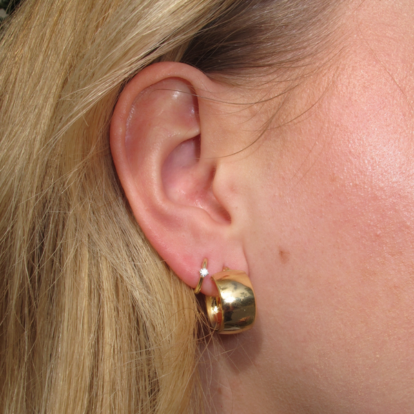 Super Wide Tube Hoops Extra Small - 9ct Gold
