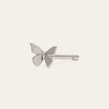 Tiny Butterfly Stud - 9ct White Gold