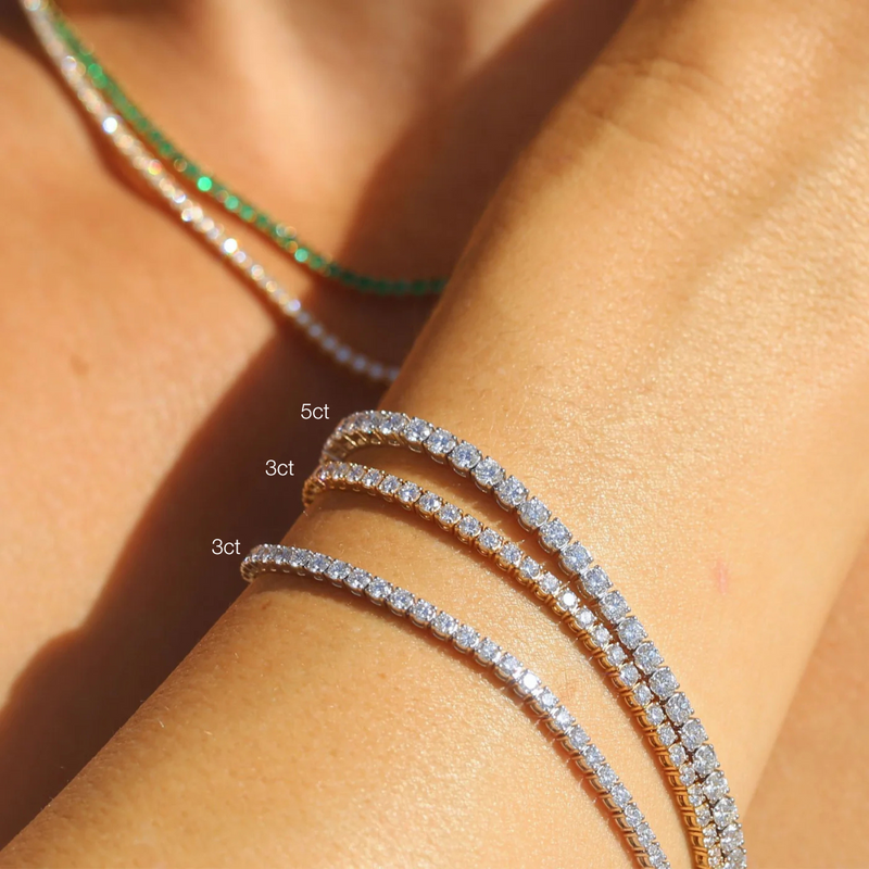 The 3ct Lab Diamond Tennis Bracelet - 14ct Gold
