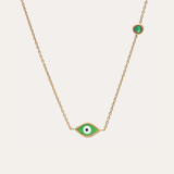 Sage Marquise Evil Eye Necklace