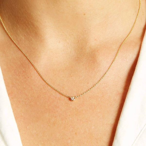 Neo Diamond Necklace - 9ct Gold