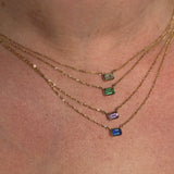 Sol Emerald Cut Lab Diamond Necklace