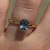 Atmos Ring with Oval Blue Sapphire