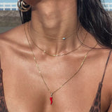 Marquise Evil Eye & Diamond Necklace