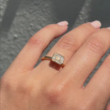 Bobbi with Lab Emerald Cut Diamond - 18ct Gold