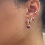 Oracle Drop Charm with Ruby Heart