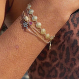 Tiny Scarab Bracelet Malachite