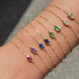 Sol Emerald Cut Blue Sapphire Bracelet