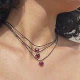 Oracle Necklace with Ruby Heart