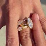 Stevie with Lab Marquise Diamond - 18ct Gold