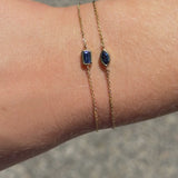 Sol Emerald Cut Blue Sapphire Bracelet