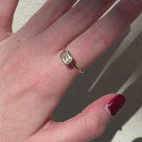 Bobbi with Lab Emerald Cut Diamond - 18ct Gold