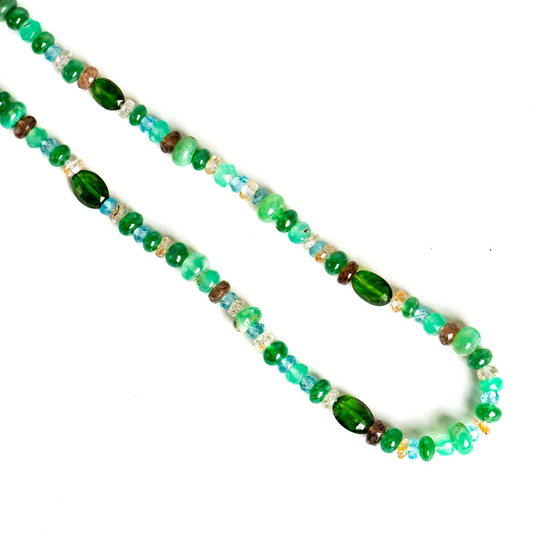 Green Bead Babe Necklace