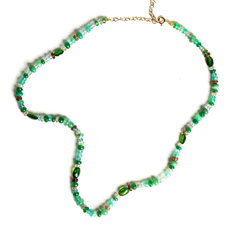 Green Bead Babe Necklace