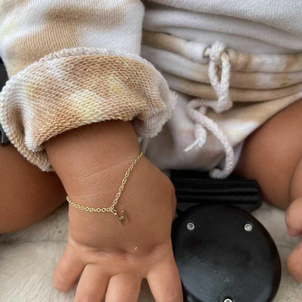 Baby Letter Bracelet - 9ct Gold